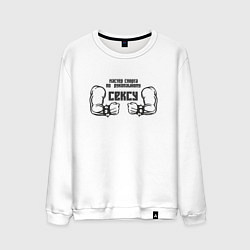Свитшот хлопковый мужской Мастер спорта, цвет: белый