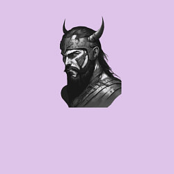 Свитшот хлопковый мужской Портрет сурового викинга, цвет: лаванда — фото 2