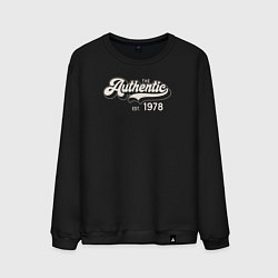 Свитшот хлопковый мужской Authentic 1978, цвет: черный
