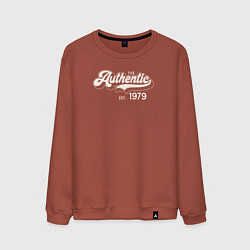 Свитшот хлопковый мужской Authentic 1979, цвет: кирпичный