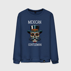Свитшот хлопковый мужской Мексиканский джентльмен, цвет: тёмно-синий