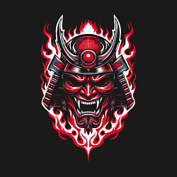 Свитшот хлопковый мужской Samurai mask demon, цвет: черный — фото 2