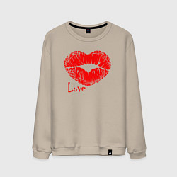 Мужской свитшот Lips love