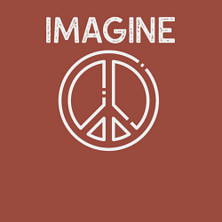 Свитшот хлопковый мужской Imagine peace, цвет: кирпичный — фото 2