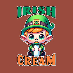 Свитшот хлопковый мужской Irish Cream, цвет: кирпичный — фото 2