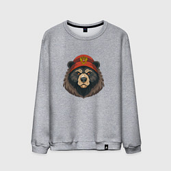 Мужской свитшот Русский медведь в шапке с гербом