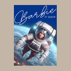 Свитшот хлопковый мужской Barbie in space - ai art, цвет: миндальный — фото 2