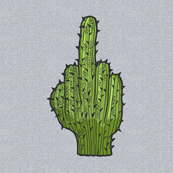 Свитшот хлопковый мужской Cactus fuck, цвет: меланж — фото 2
