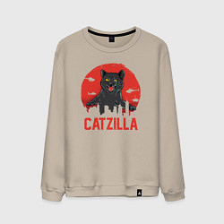 Свитшот хлопковый мужской Catzilla, цвет: миндальный