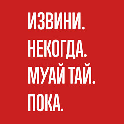 Свитшот хлопковый мужской Извини некогда: муай тай, пока, цвет: красный — фото 2