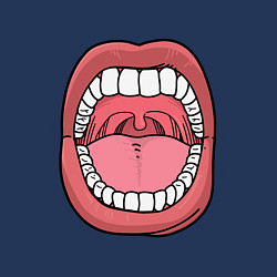 Свитшот хлопковый мужской Открытый рот, цвет: тёмно-синий — фото 2