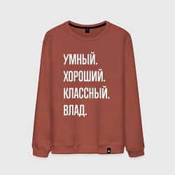 Мужской свитшот Умный хороший классный Влад