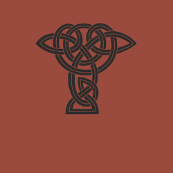 Свитшот хлопковый мужской Скандинавский черный узор, цвет: кирпичный — фото 2