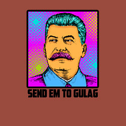 Свитшот хлопковый мужской Send em to gulag, цвет: кирпичный — фото 2