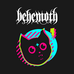 Свитшот хлопковый мужской Behemoth rock star cat, цвет: черный — фото 2