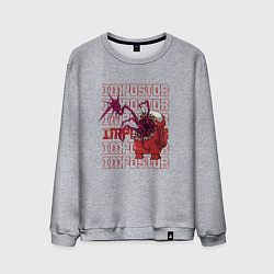 Свитшот хлопковый мужской Red imposter, цвет: меланж