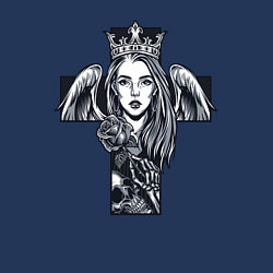 Свитшот хлопковый мужской Angel cross, цвет: тёмно-синий — фото 2