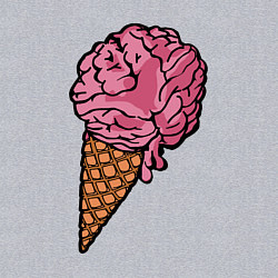Свитшот хлопковый мужской Brain ice cream, цвет: меланж — фото 2