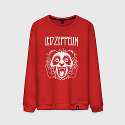 Свитшот хлопковый мужской Led Zeppelin rock panda, цвет: красный
