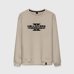 Свитшот хлопковый мужской Helldivers 2: Logo, цвет: миндальный