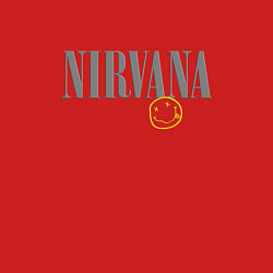 Свитшот хлопковый мужской Nirvana logo smile, цвет: красный — фото 2