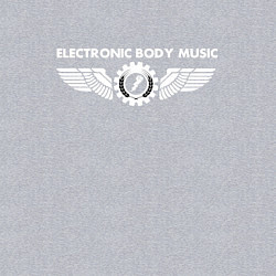 Свитшот хлопковый мужской EBM - Electronic body music white, цвет: меланж — фото 2