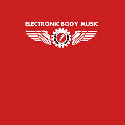 Свитшот хлопковый мужской EBM - Electronic body music white, цвет: красный — фото 2