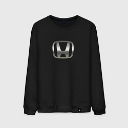 Свитшот хлопковый мужской Honda logo auto grey, цвет: черный