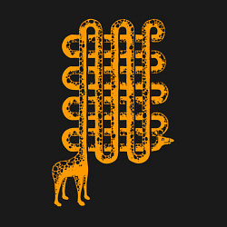 Свитшот хлопковый мужской Жирафик лабиринт, цвет: черный — фото 2