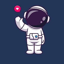 Свитшот хлопковый мужской Hello spaceman, цвет: тёмно-синий — фото 2