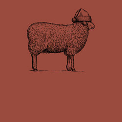 Свитшот хлопковый мужской Овечка новогодняя, цвет: кирпичный — фото 2