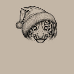 Свитшот хлопковый мужской Новогодний тигренок, цвет: миндальный — фото 2