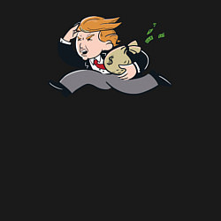 Свитшот хлопковый мужской Money Trump, цвет: черный — фото 2