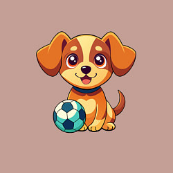 Свитшот хлопковый мужской Собака с мячом, цвет: пыльно-розовый — фото 2