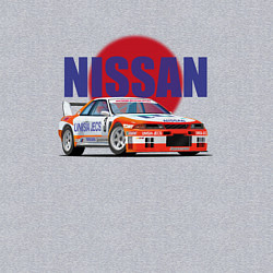 Свитшот хлопковый мужской Nissan Skyline GTR 32, цвет: меланж — фото 2