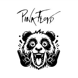 Свитшот хлопковый мужской Pink Floyd - rock panda, цвет: белый — фото 2