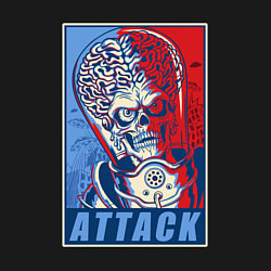 Свитшот хлопковый мужской Attack brain-alien, цвет: черный — фото 2