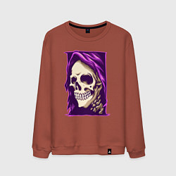 Свитшот хлопковый мужской Violet death, цвет: кирпичный