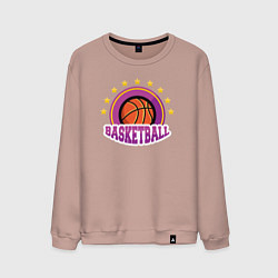 Свитшот хлопковый мужской Basket stars, цвет: пыльно-розовый