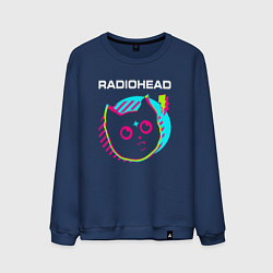 Мужской свитшот Radiohead rock star cat