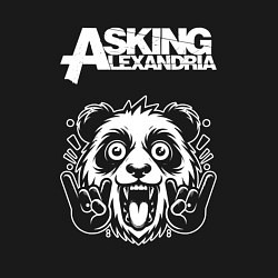 Свитшот хлопковый мужской Asking Alexandria rock panda, цвет: черный — фото 2