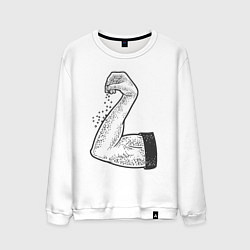 Свитшот хлопковый мужской Приправил солью, цвет: белый