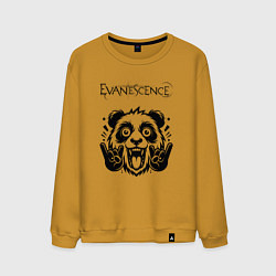 Свитшот хлопковый мужской Evanescence - rock panda, цвет: горчичный