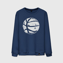 Свитшот хлопковый мужской Basket balls, цвет: тёмно-синий