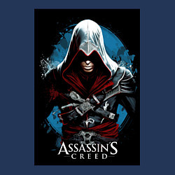 Свитшот хлопковый мужской Assassins creed строгий костюм, цвет: тёмно-синий — фото 2