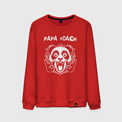 Свитшот хлопковый мужской Papa Roach rock panda, цвет: красный