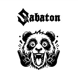 Свитшот хлопковый мужской Sabaton - rock panda, цвет: белый — фото 2