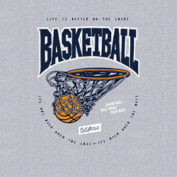 Свитшот хлопковый мужской Баскетбол Калифорния, цвет: меланж — фото 2