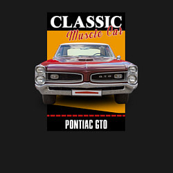 Свитшот хлопковый мужской Американский маслкар 60-х Pontiac GTO, цвет: черный — фото 2