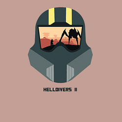 Свитшот хлопковый мужской Helldivers: Paratrooper Helmet, цвет: пыльно-розовый — фото 2